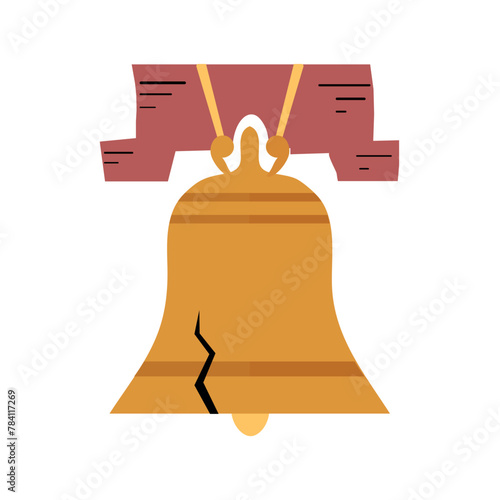 Liberty bell icon clipart avatar logotype isolated vector illustration