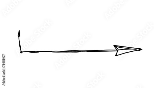 illustration of an arrow isolated on white