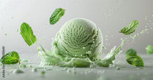 Mint ice-cream scoop