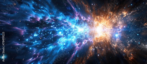 Cosmic Convergence An Explosive Interplay of Celestial Forces within the Infinite Expanse of the Universe