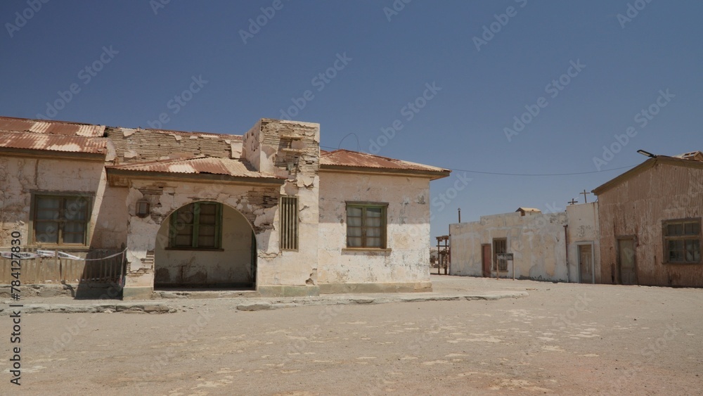 Ghost mining town of Humberstone, Iquique, Chile