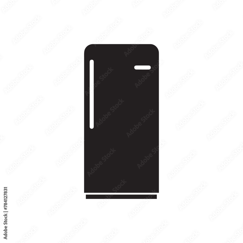 Fridge icon. Black Fridge icon on white background. Vector illustration Fridge icon. Black Fridge icon on white background. Vector illustration