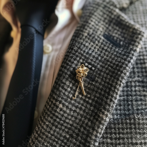 Lapel pin and brooch photo