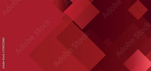 banner de cuadros rojos, patrón de cuadros degradados rojos