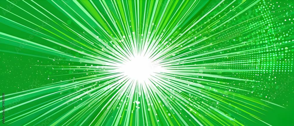 Abstract green rays background with halftone. Sunburst abstract background. Pop art comics book cartoon magazine style. Abstract green rays background with halftone. Sunburst abstract background. Pop art comics book cartoon magazine style.
