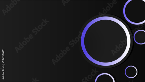 Simple dark grey background with glowing blue circles frame