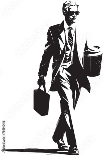 Professional Pilgrimage Emblem of Business Mobility Executive Expedition Entrepreneurial Path Icon