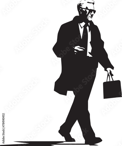 Corporate Stride Symbol of Professionalism Briefcase Trail Path to Achievement
