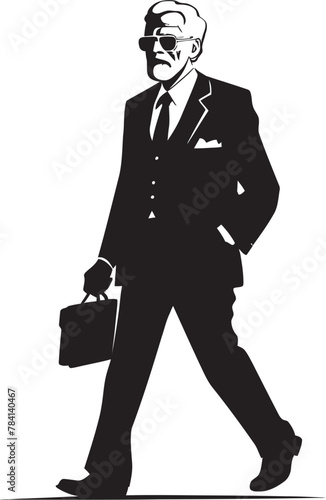 Entrepreneurial March Moving Forward with Purpose Suitcase Swagger Confidence in Motion
