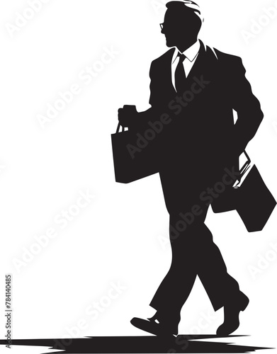Path of Success Businessmans Expedition Urban Enterprise Walking the Road to Triumph