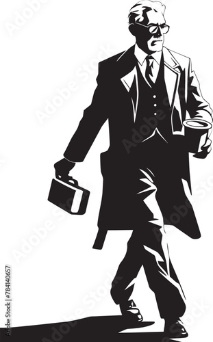 Suitcase Odyssey Corporate Journey Icon Business Trek Entrepreneurial Path Emblem