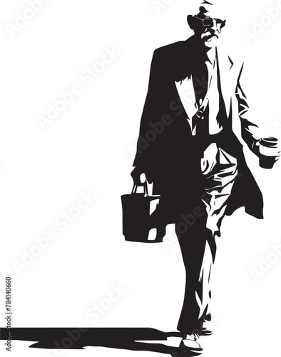 Business Trek Entrepreneurial Path Emblem Urban Expedition Professional Stride Logo