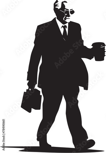 Briefcase Trailblazer Businessmans Journey Icon Executive Trek Entrepreneurial Journey Emblem