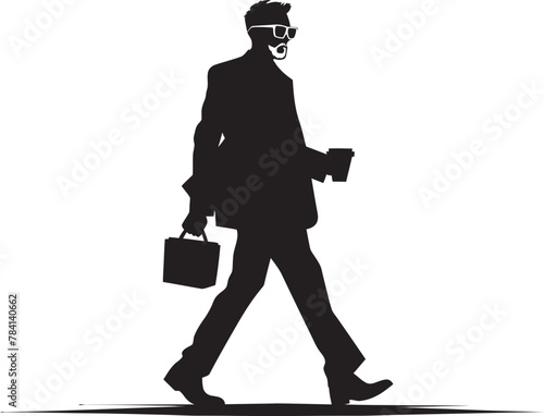 Urban Expedition Professional Stride Logo Briefcase Trailblazer Businessmans Journey Icon