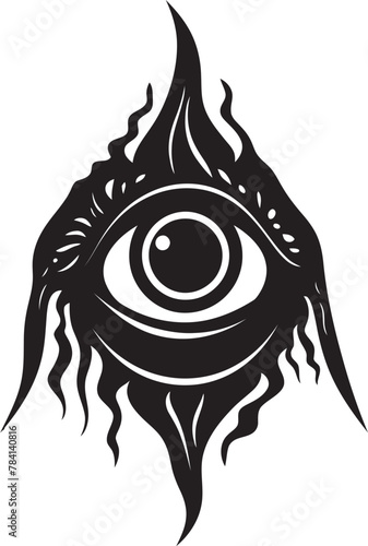 Sinful Surveillance Devils Clasp Vector Abyssal Gaze Demons Grasp Design