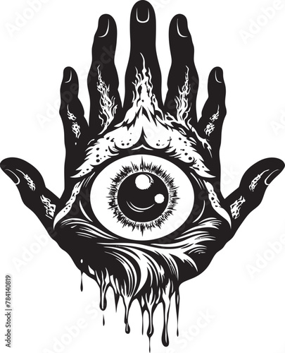 Abyssal Gaze Demons Grasp Design Wicked Watcher Devils Grip Symbol