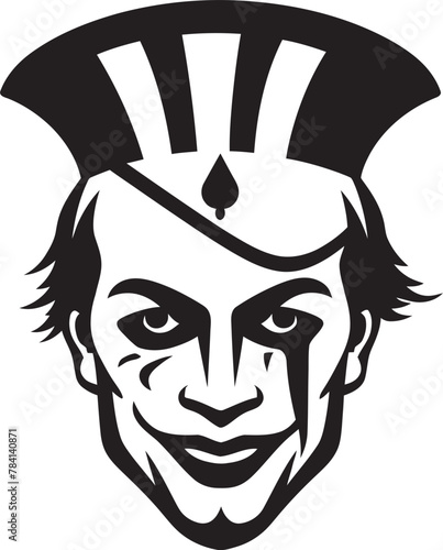 Ghostly Giggles Sinister Clown Symbol Dark Laughter Creepy Clown Logo
