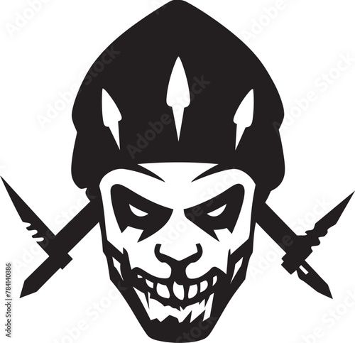 Spectral Sideshow Creepy Clown Symbol Phantom Playtime Sinister Clown Logo Design