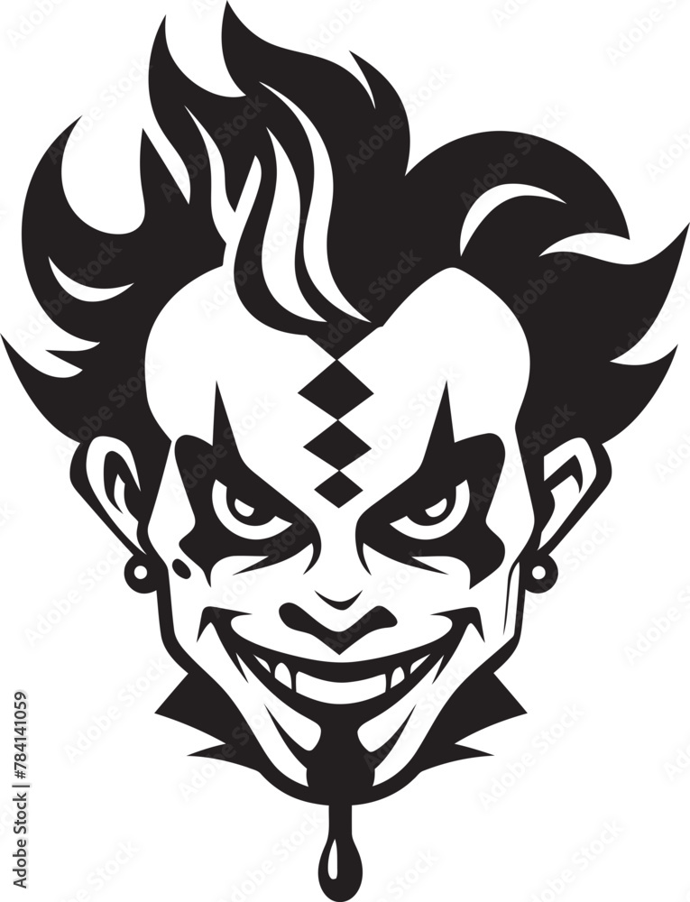 Sinister Soiree Sinister Clown Icon Haunting Hilarity Eerie Clown Emblem Sinister Soiree Sinister Clown Icon Haunting Hilarity Eerie Clown Emblem