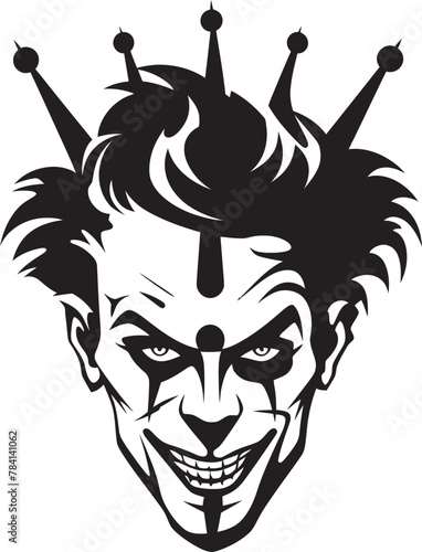 Phantom Playhouse Creepy Clown Vector Sinister Soiree Sinister Clown Icon