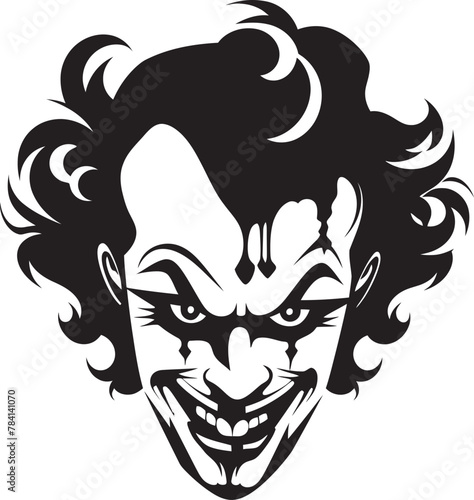 Twisted Tease Creepy Clown Emblem Shadowed Shenanigans Sinister Clown Symbol