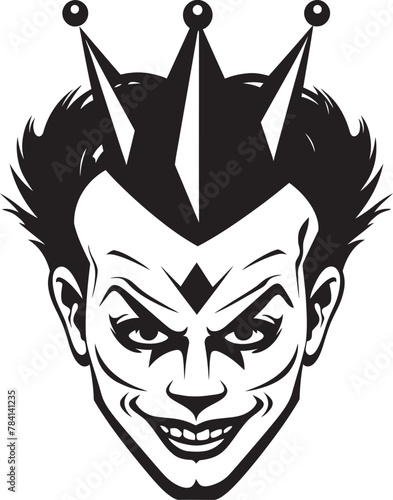 Ghastly Giggles Eerie Clown Symbol Sinister Circus Creepy Clown Logo Design