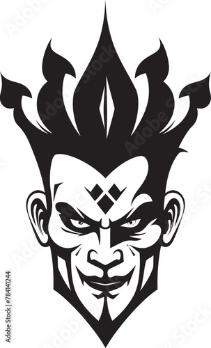 Shadowed Smiles Haunting Clown Vector Phantom Phantasm Eerie Clown Emblem Design