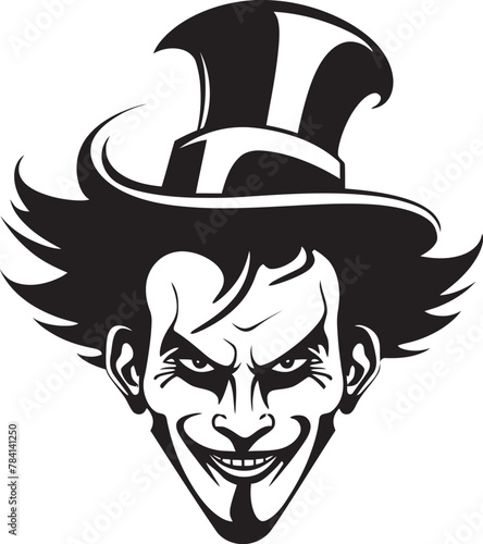 Twisted Troupe Sinister Clown Symbol Icon Nightmarish Jester Sinister Clown Emblem