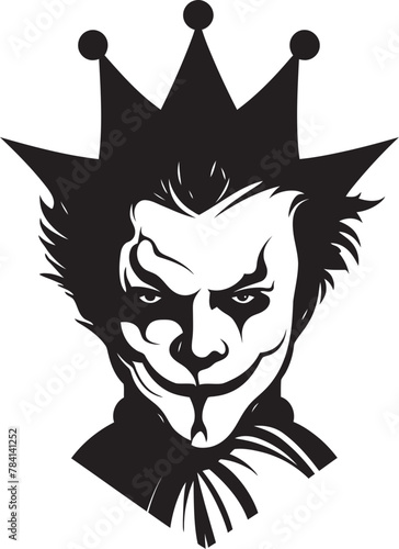 Macabre Mirth Creepy Clown Emblem Twisted Troupe Sinister Clown Symbol Icon