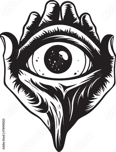 Wicked Watcher Demons Grip Symbol Lucifers Gaze Devils Grasp Vector