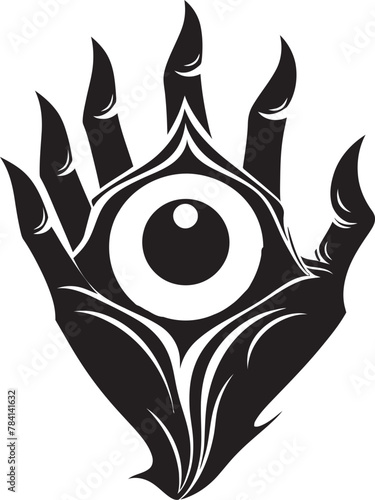 Dark Delusion Devils Grip Design Diabolic Stare Infernal Hand Symbol