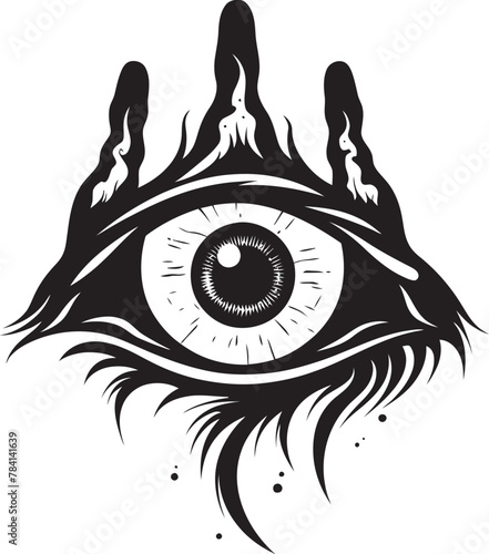 Fiendish Focus Devils Grasp Vector Maleficent Vision Infernal Eyeball Emblem