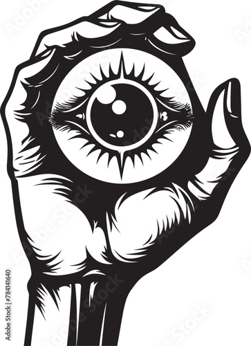 Maleficent Vision Infernal Eyeball Emblem Diabolic Observer Devils Clasp Icon