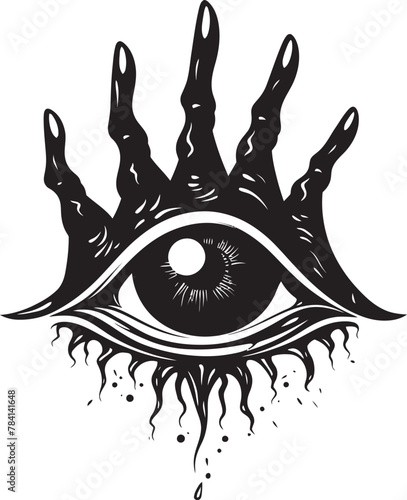 Hellfire Vision Devils Hold Design Malevolent Stare Infernal Eyeball Symbol