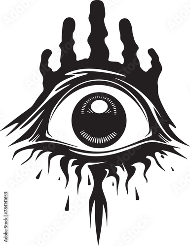 Abyssal Gaze Sinister Seer Vector Hellfire Vision Devils Hold Design