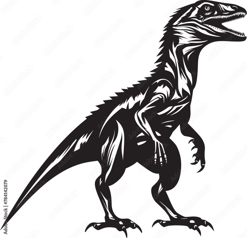 Sprinting Saurian Dino Emblem Design Stealthy Stalker Veloci Reptor Symbol Vector Sprinting Saurian Dino Emblem Design Stealthy Stalker Veloci Reptor Symbol Vector