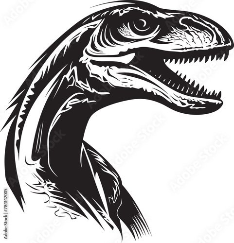Stealthy Stalker Veloci Reptor Logo Design Savage Sprinter Dinosaur Emblem Icon