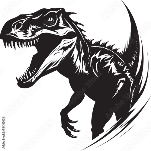 Veloci Vision Reptor Vector Symbol Thunderous Tracker Dino Logo Design photo