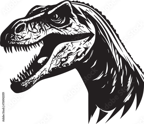 Ferocious Frenzy Dinosaur Vector Logo Roaming Raptor Veloci Reptor Symbol Design