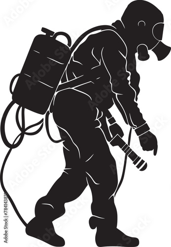 Fume Guardian Vector Logo Icon Bug Blaster Pest Control Symbolic Emblem