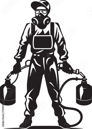 PestPredator Pest Control Icon Design FumeFighter Vector Emblem Design