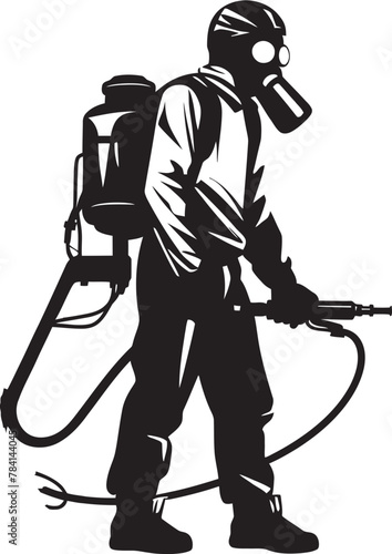 PestPurge Vector Emblem Icon FumigateFury Pest Control Symbol Vector