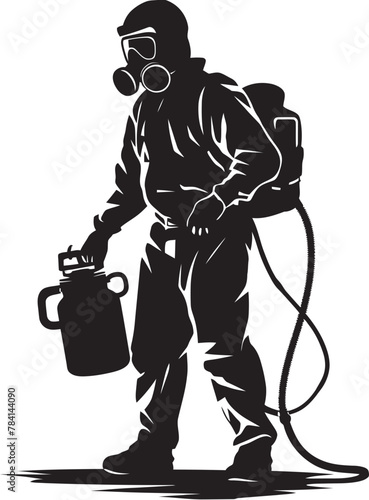 FumigateForce Fumigating Man Symbol Vector PestPurge Pest Control Emblem Design