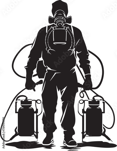 PestPurge Pest Control Emblem Design FumeGuard Vector Emblem Icon