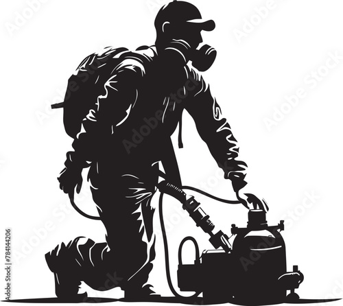 Chemical Crusader Pest Control Symbol Pest Predator Pest Control Logo Vector
