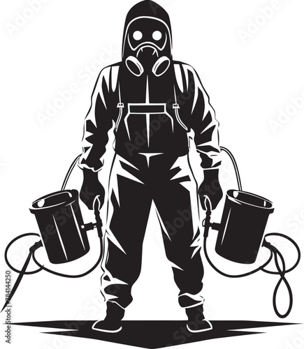 Bug Blaster Pest Control Emblem Design Pest Paladin Vector Emblem Icon