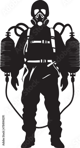 Fume Force Fumigating Man Icon Design Pest Patrol Pest Control Symbol Vector