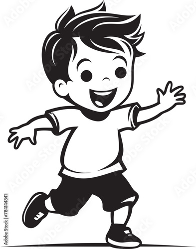 Tiny Tots Small Kid Icon Joyful Jester Vector Logo Design