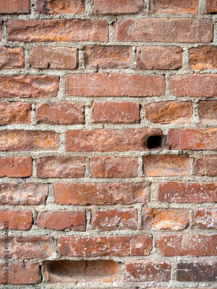 Red old brickwork. Chipped brick. Background from building materials. Red old brickwork. Chipped brick. Background from building materials.