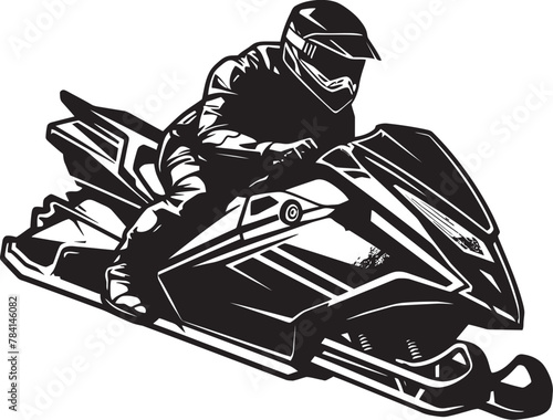 Icy Express Snowmobile Emblem Design Snow Rider Vector Snowmobile Icon Emblem